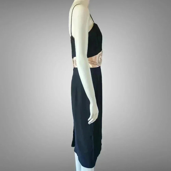 Vintage 50s Majestic Original by Ben Liebman Frocks Beaded Crepe & Satin Gown M - Picture 3 of 10